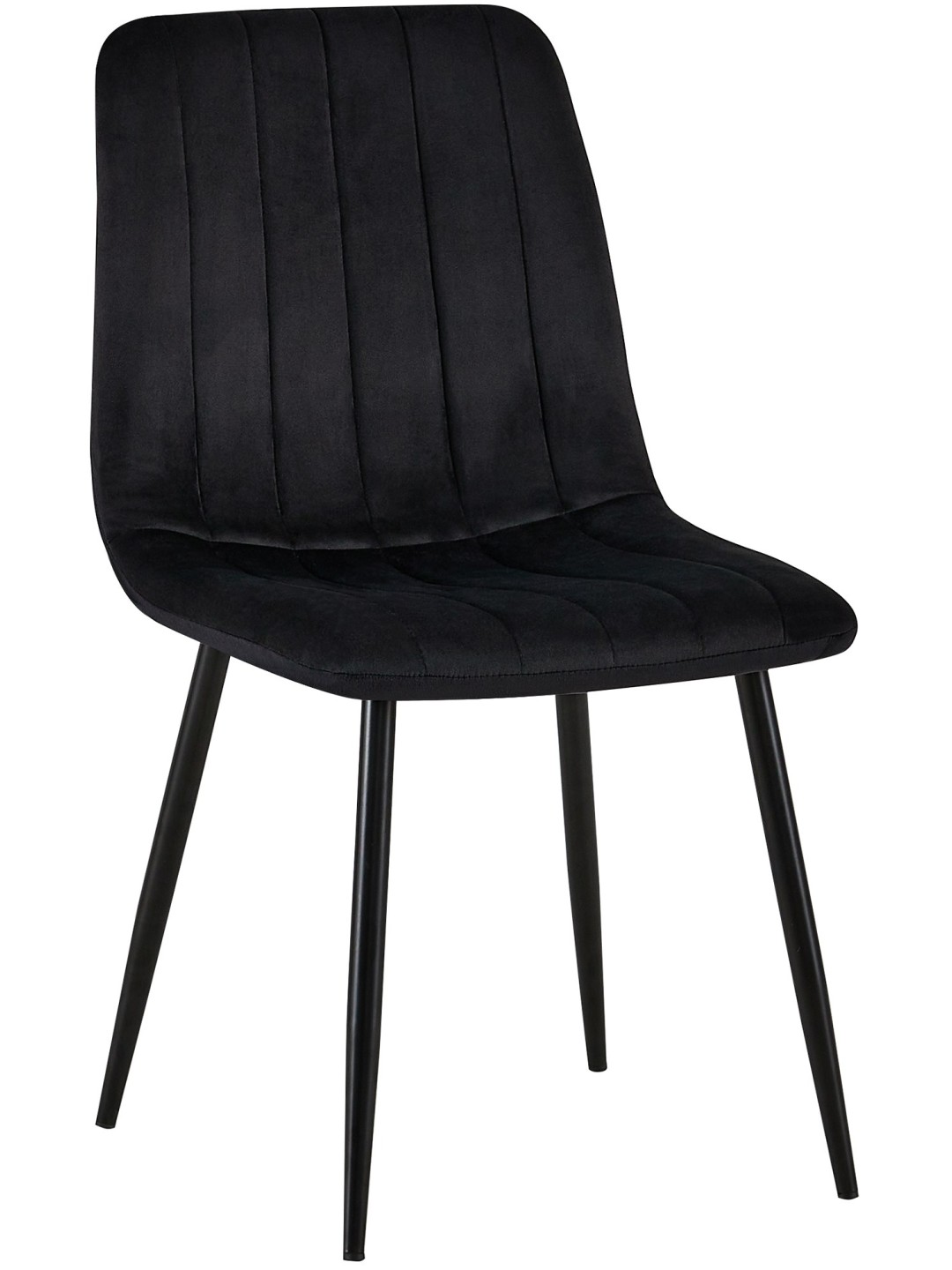 Chaise Dijon velours, noir