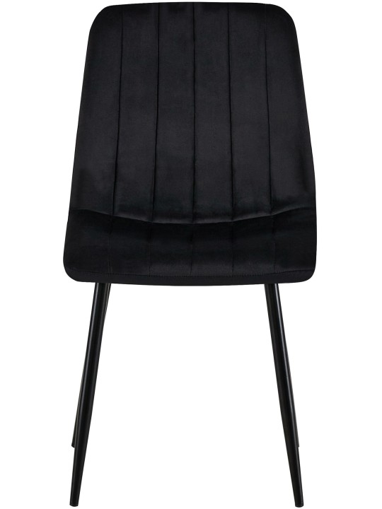 Chaise Dijon velours, noir