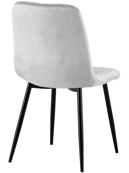 Chaise Dijon velours, gris