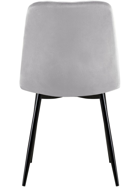 Chaise Dijon velours, gris