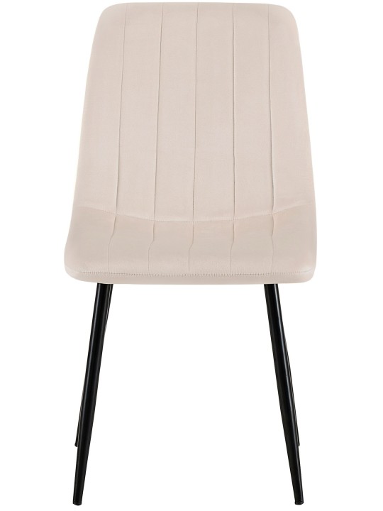 Chaise Dijon velours, crème