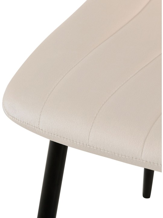 Chaise Dijon velours, crème
