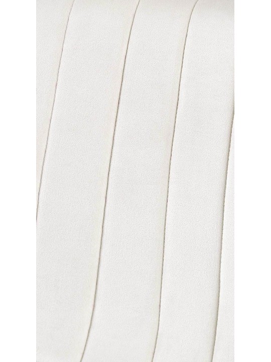 Lot de 4 chaises Dijon velours, blanc crème