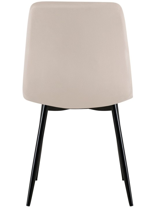 Lot de 4 chaises Dijon velours, crème