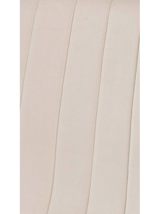 Lot de 4 chaises Dijon velours, crème