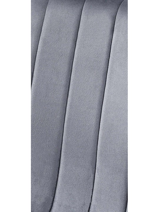 Lot de 4 chaises Dijon velours, gris foncé