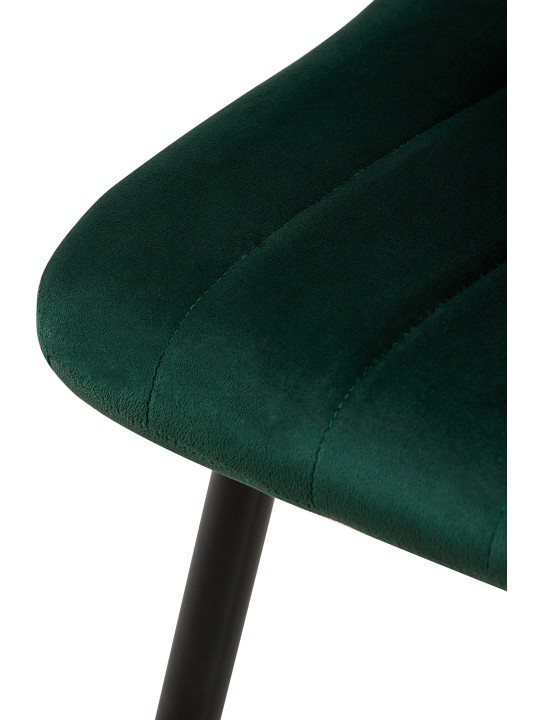 Lot de 4 chaises Dijon velours, vert