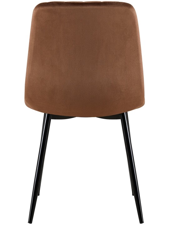 Suite de 4 chaises Dijon en velours, brun Suite de 4 chaises Dijon en velours, brun