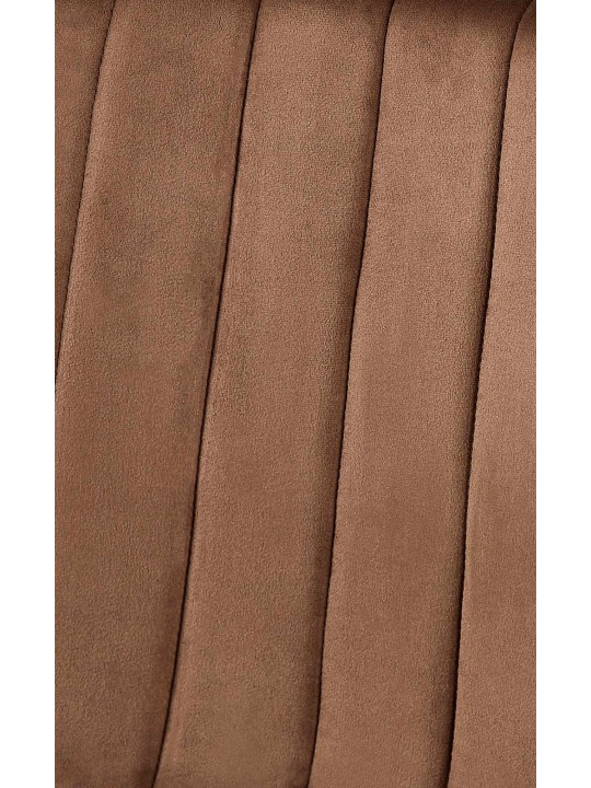 Suite de 4 chaises Dijon en velours, brun Suite de 4 chaises Dijon en velours, brun