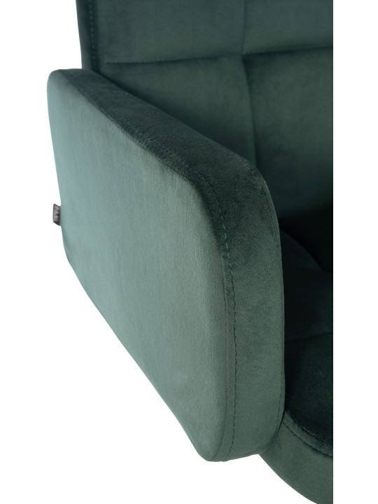 Tabouret de bar Los Angeles velours, vert foncé