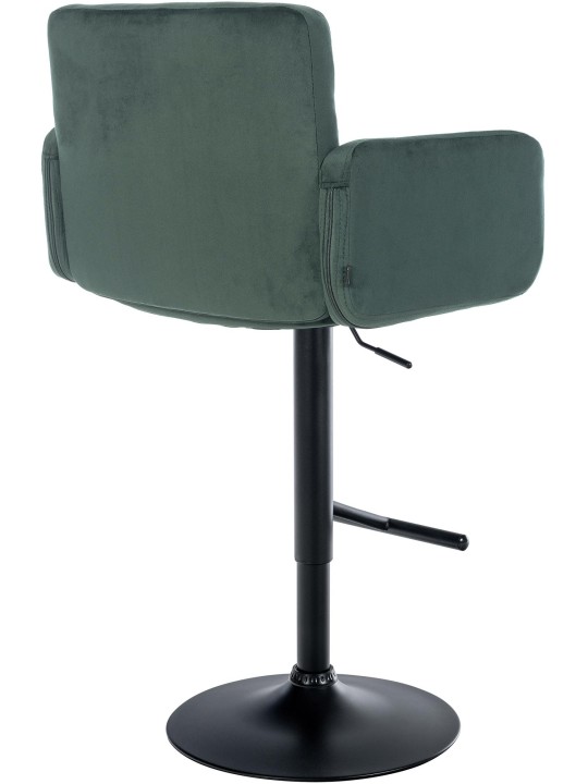 Tabouret de bar Los Angeles velours, vert foncé