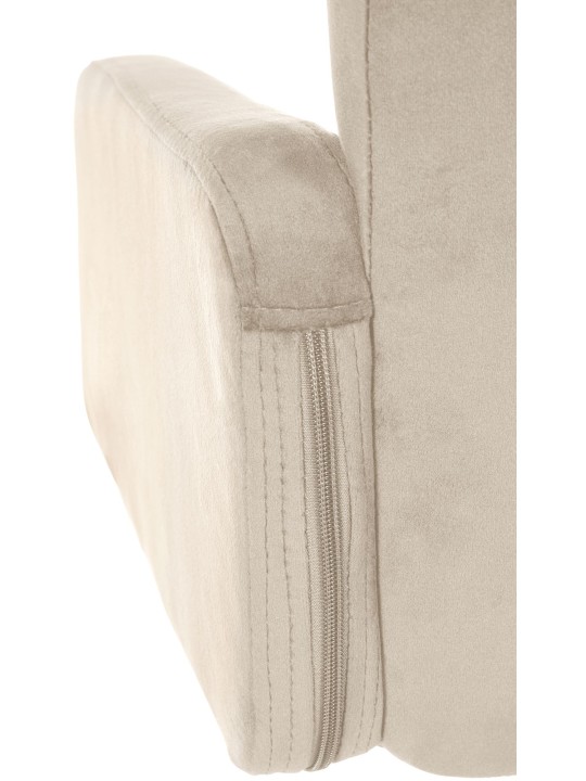 Tabouret de bar Los Angeles velours, crème