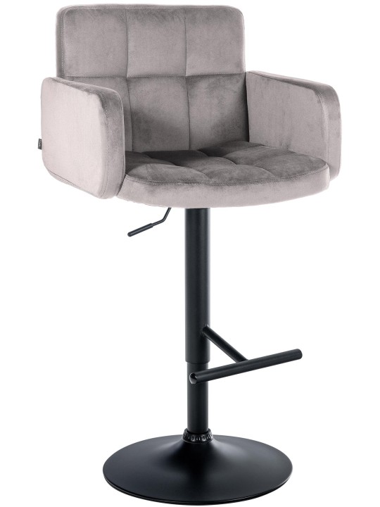 Tabouret de bar Los Angeles velours, gris Tabouret de bar Los Angeles velours, gris