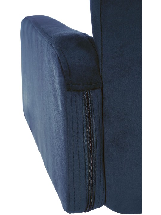 Tabouret de bar Los Angeles velours, bleu