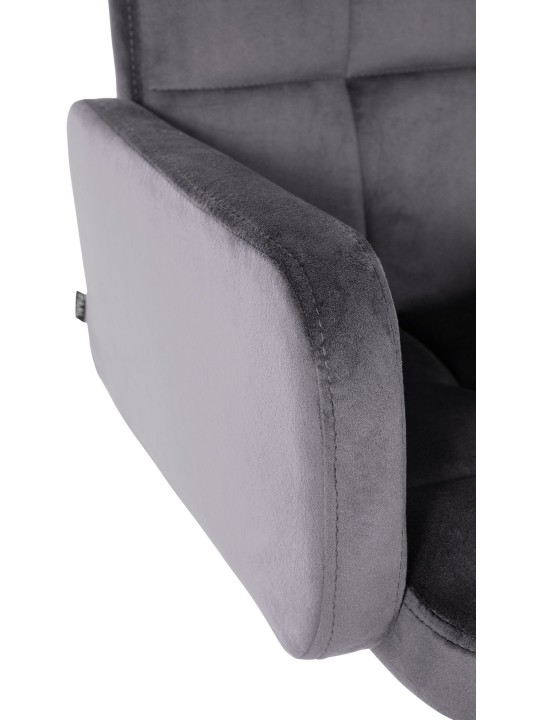 Tabouret de bar Los Angeles velours, gris foncé