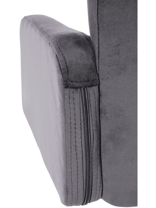 Tabouret de bar Los Angeles velours, gris foncé