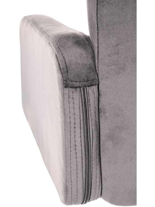 Tabouret de Bar Los Angeles Velours Chrome, gris Tabouret de Bar Los Angeles Velours Chrome, gris