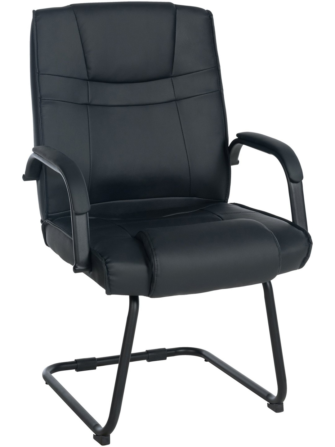 Chaise visiteur Attila, noir/noir