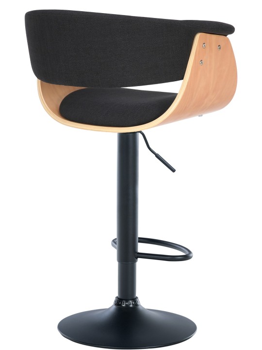 Lot de 2 tabourets de bar Vestal tissu, naturel/noir