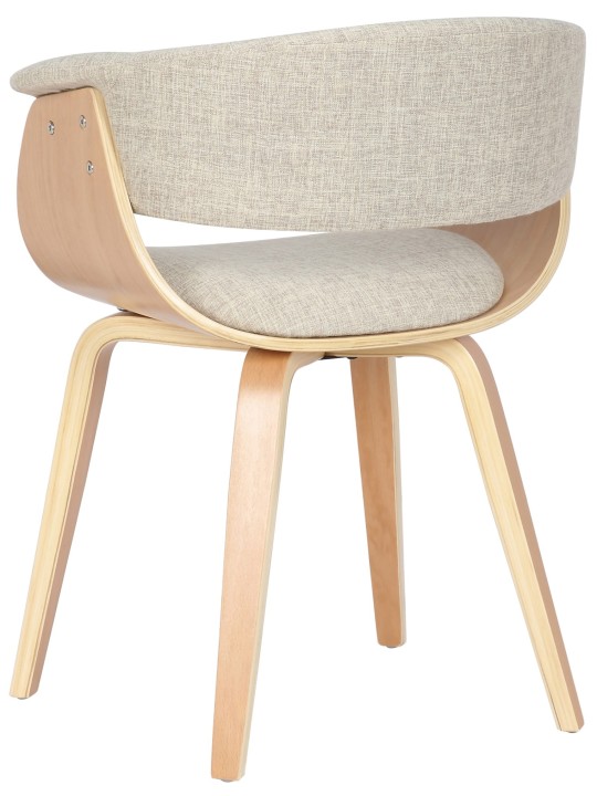 Lot de 2 chaises Bruce tissu, naturel/crème