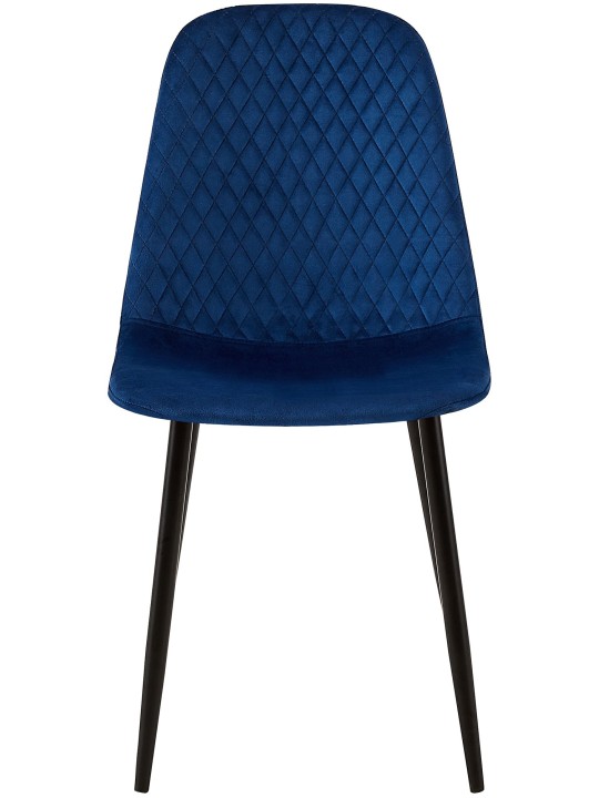 Chaise Giverny velours, bleu