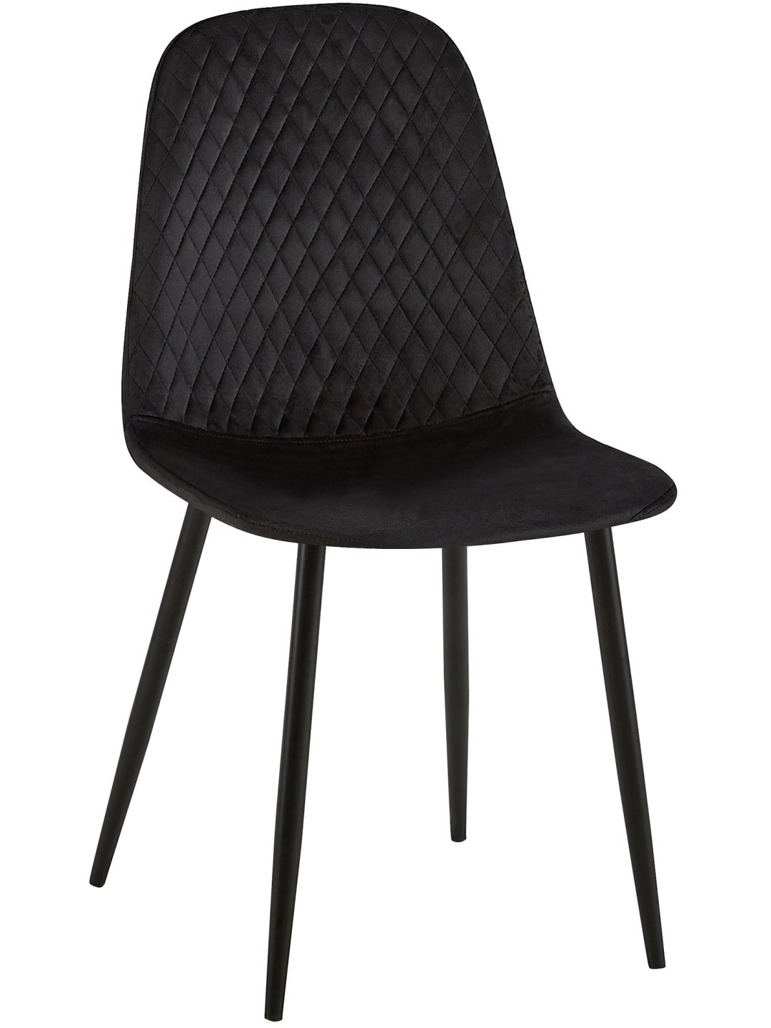 Chaise Giverny velours, noir