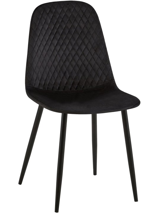 Chaise Giverny velours, noir Chaise Giverny velours, noir