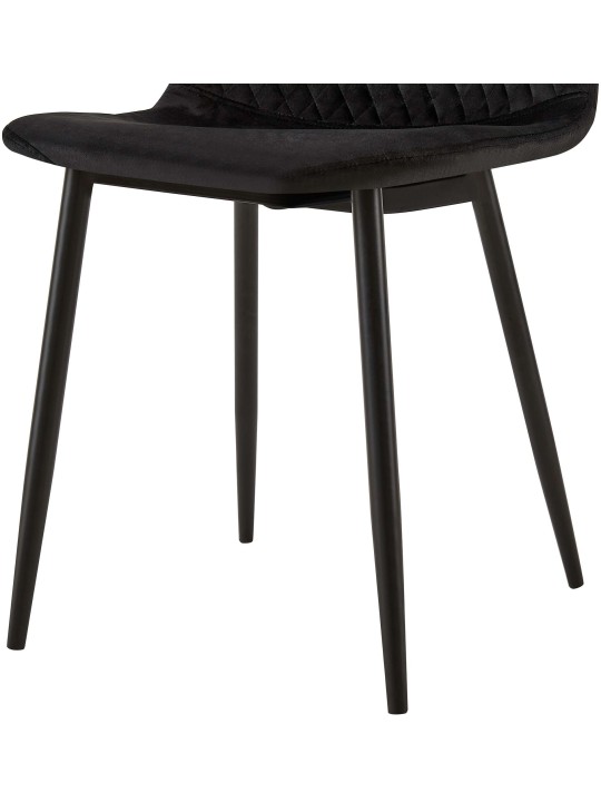 Chaise Giverny velours, noir Chaise Giverny velours, noir