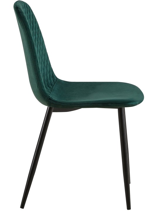 Chaise Giverny velours, vert