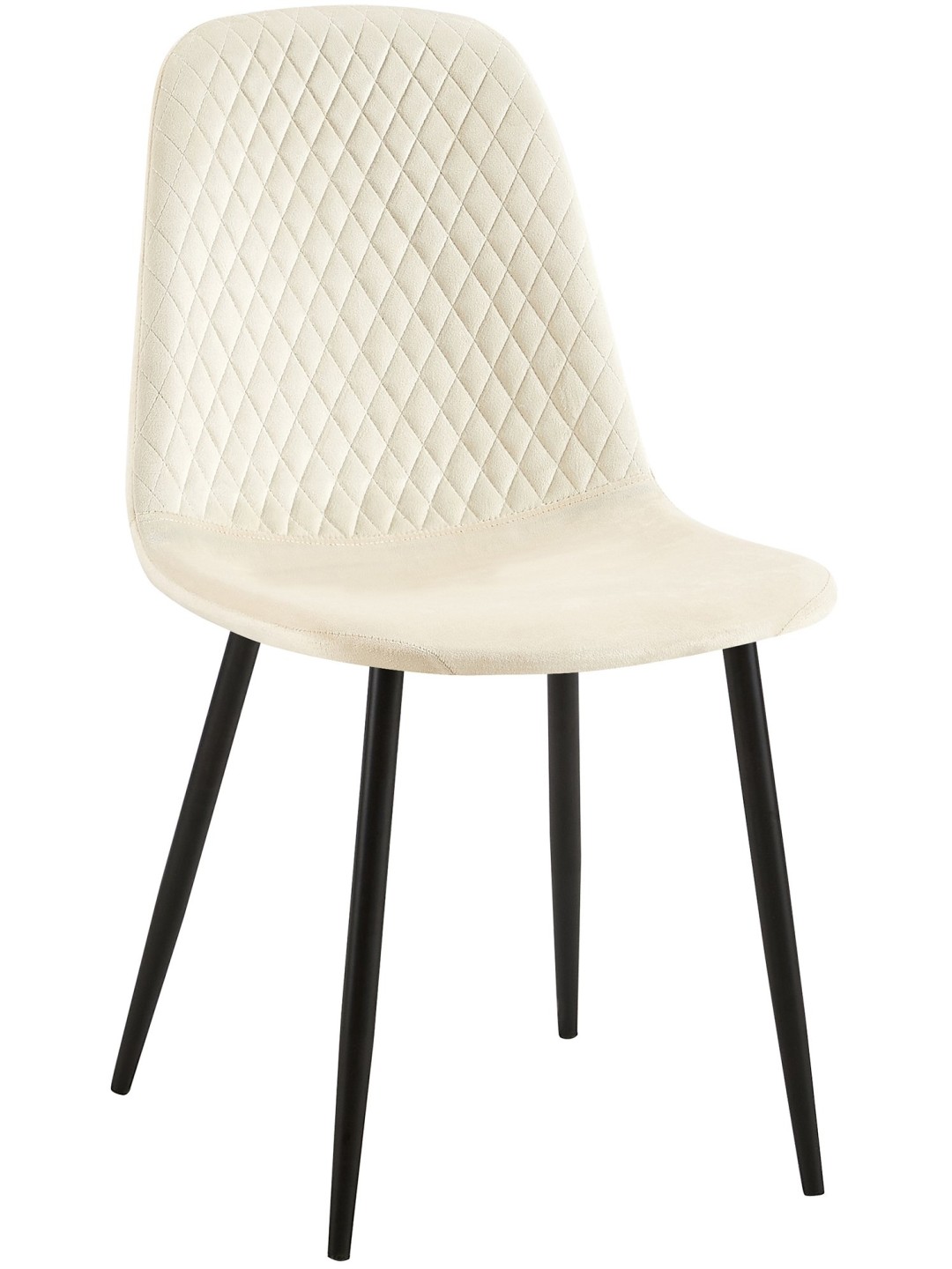 Chaise Giverny velours, crème