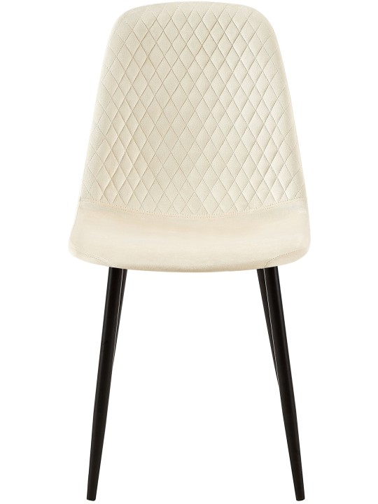 Chaise Giverny velours, crème