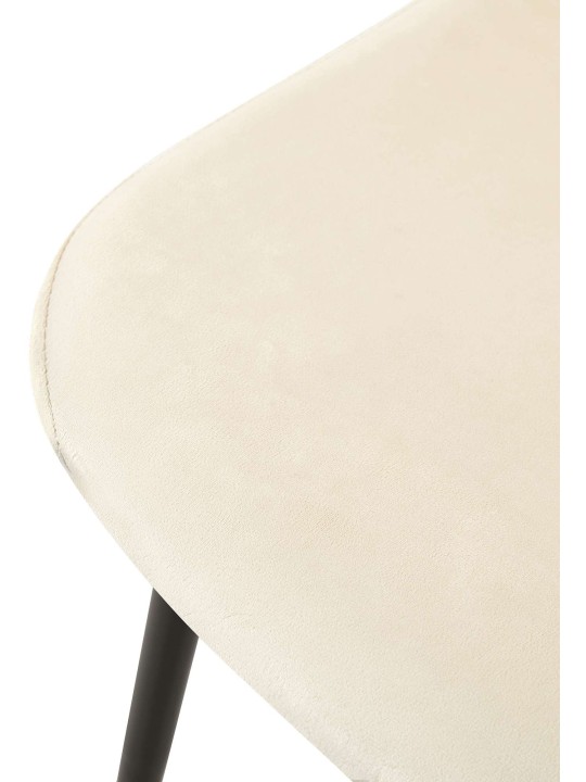 Chaise Giverny velours, crème