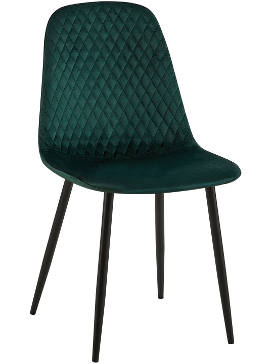 Lot de 4 chaises Giverny velours, vert