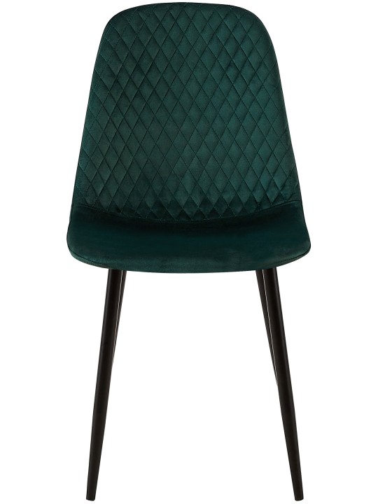 Lot de 4 chaises Giverny velours, vert