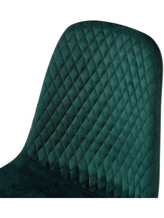 Lot de 4 chaises Giverny velours, vert