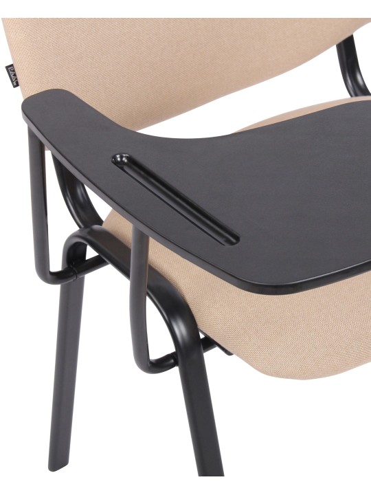 Chaise Ken avec table pliante en tissu, crème
