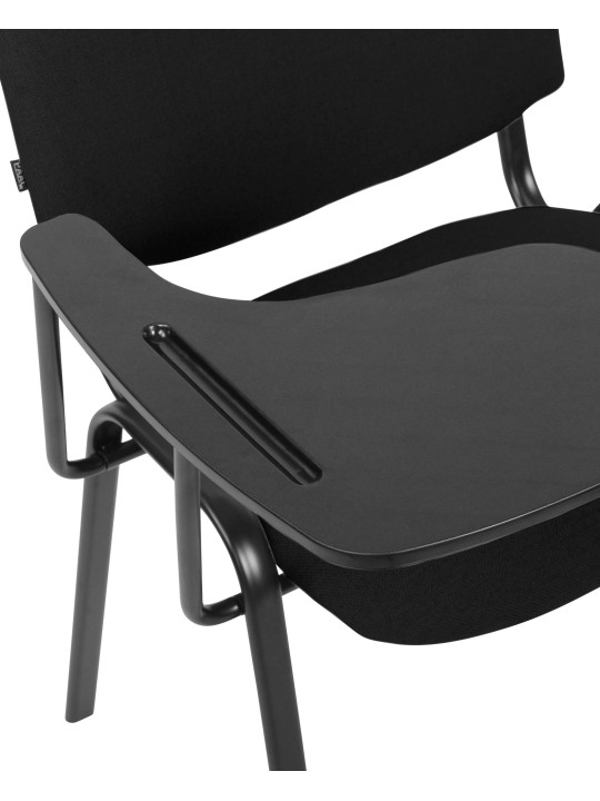 Chaise Ken XL avec table pliante en tissu, noir