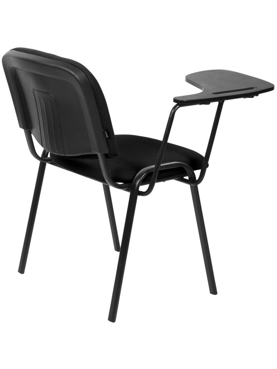 Chaise Ken XL avec table pliante en tissu, noir
