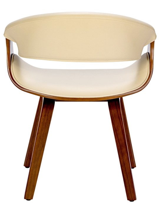 Chaise de salle à manger Foley simili cuir, noyer/crème Chaise de salle à manger Foley simili cuir, noyer/crème