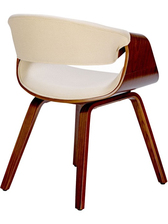 Chaise de salle à manger tissu Foley, noyer/crème Chaise de salle à manger tissu Foley, noyer/crème