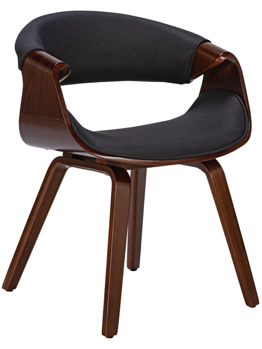 Chaise de salle à manger tissu Foley, noyer/noir Chaise de salle à manger tissu Foley, noyer/noir