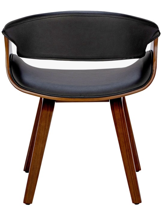 Chaise de salle à manger Foley simili cuir, noyer/noir Chaise de salle à manger Foley simili cuir, noyer/noir