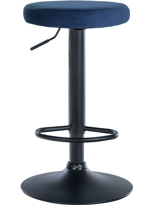 Lot de 2 tabourets de bar Velours Ponte, bleu