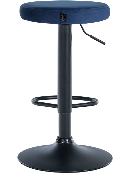 Lot de 2 tabourets de bar Velours Ponte, bleu