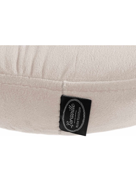 Lot de 2 tabourets de bar Velours Ponte, crème