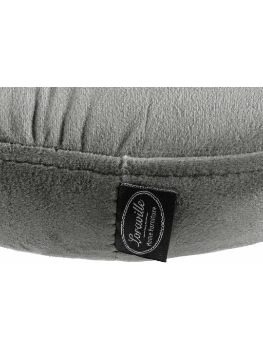 Lot de 2 tabourets de bar Velours Ponte, gris