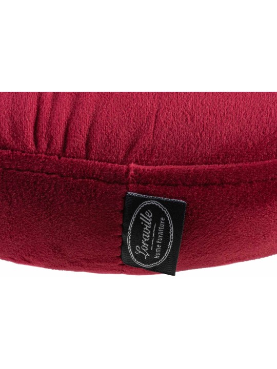 Lot de 2 tabourets de bar Velours Ponte, rouge