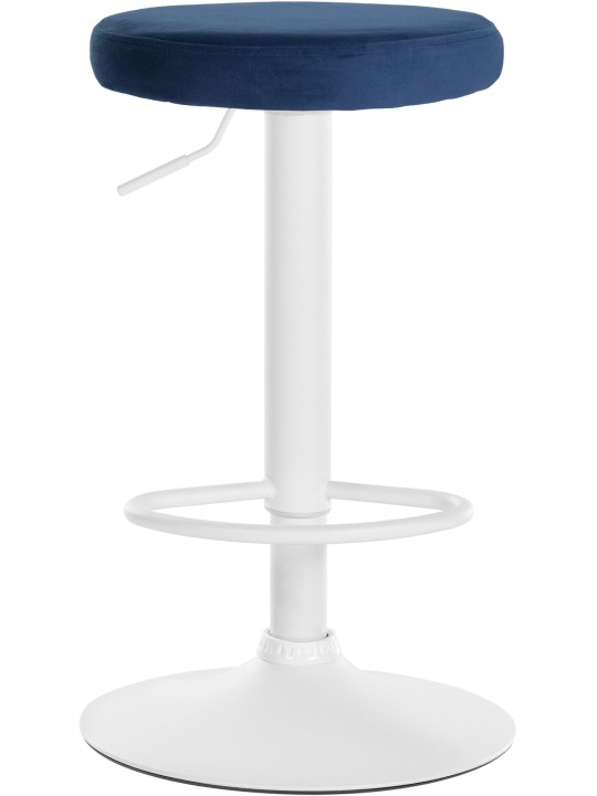 Lot de 2 tabourets de bar Velours Ponte, bleu