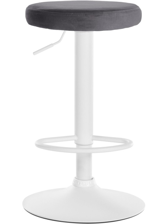 Lot de 2 tabourets de bar Velours Ponte, gris foncé