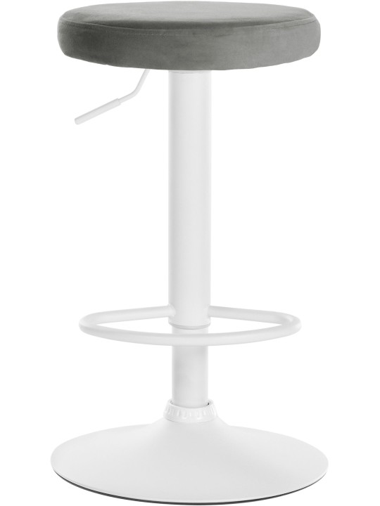 Lot de 2 tabourets de bar Velours Ponte, gris